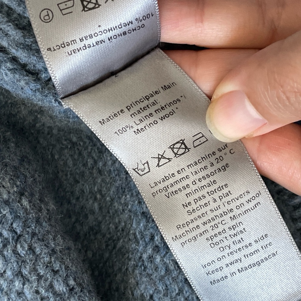 Zadig & Voltaire Sweater wool alma we amour turtleneck womens Blue (medium) - Picture 8 of 8